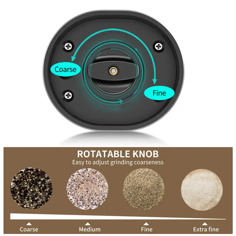 Molino Eléctrico de Pimienta – Precisión y Comodidad con un Solo Toque